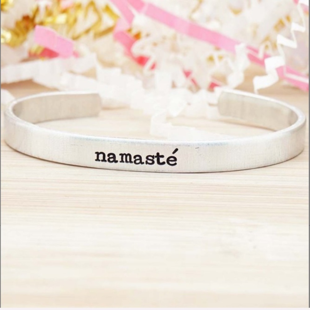 Silvertone ‘Namasté’ Adjustable Cuff